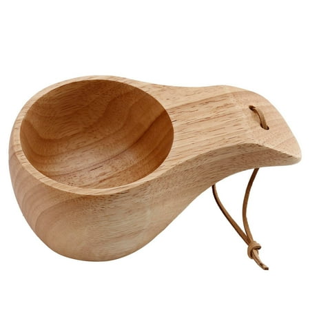 

Fjofpr Hot kitchen Portable Wooden Rubber Cup Log Color Handmade Natural Wood Coffee Tea Juice Cup