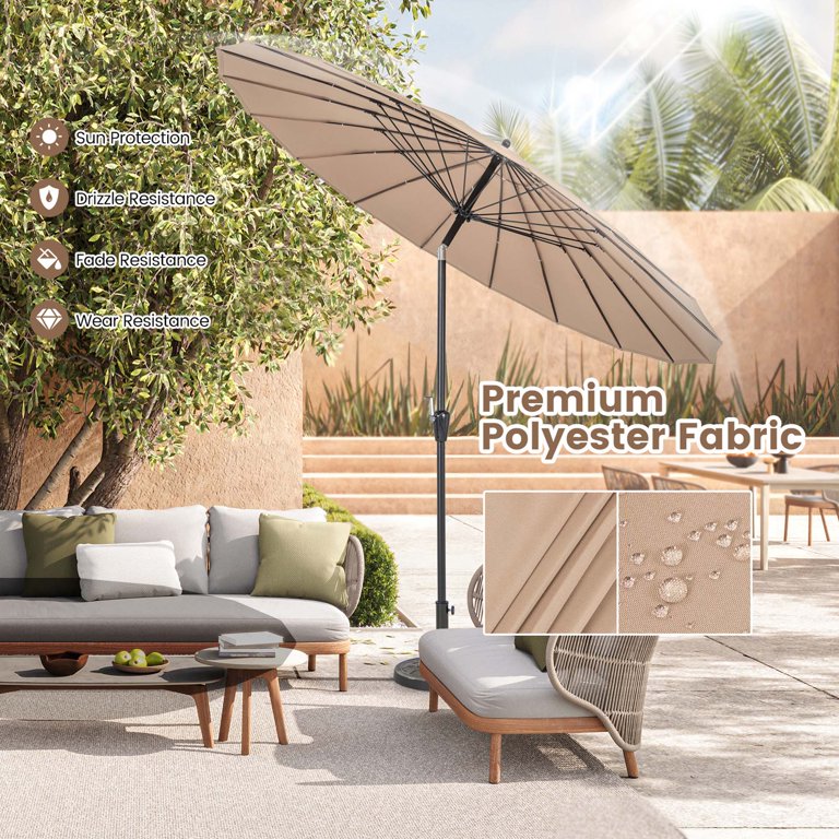 9 round patio umbrella Flash Furniture 9' with 1.5