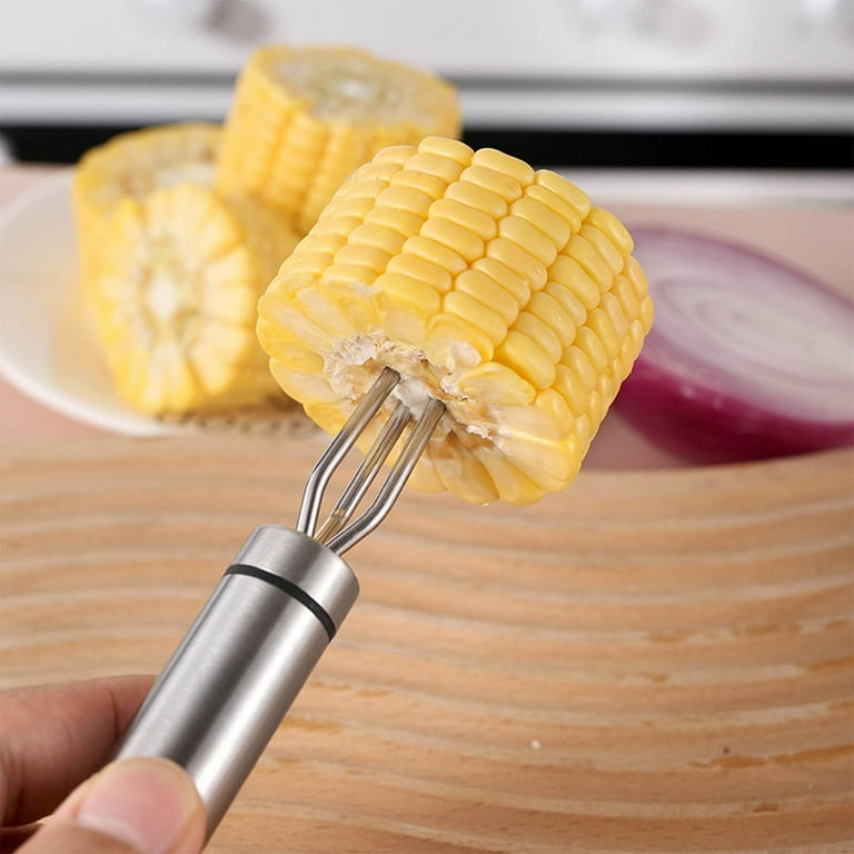 Fashionclubs Corn on the Cob Holders Set for Skewers BBQ Twin Prong Sweetcorn Ho