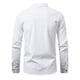 thumbnail image 4 of Blusa y camisa de manga larga con cuello alto para hombre, informal, a la moda, con botones estampados, de poliéster, 4 of 8