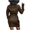 thumbnail image 5 of RKSTN Robes pour Femmes Couleur Contrastante Robe Longue Slim Tempérament avec Feuille d'Or Robe Musulmane Robe Ample, 5 of 5