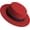 Red, variant on Classic Fedora Hat Flat Top Hat Felt Pork Pie Hat Wide Brim Church Derby Cap for Women and Men