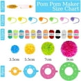 thumbnail image 2 of WuPing Pom-Pom Maker Set Includes 8 Pom-Pom Makers (4 sizes / 4 colors), 12 Yarn Balls (12 colors), 7 Crochet Hooks, 1 Pair of Scissors, 2 of 10