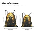 thumbnail image 2 of Saiise Tree Meditating Raccoon Pattern Sports Drawstring Backpack - String Swim Gym Bag with Wet Proof Pocket for Women&Men-Medium, 2 of 6