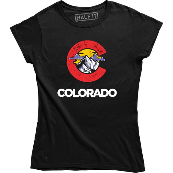 Colorado Vintage Country State Flag Mountain Women's Gift T-Shirt