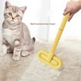 thumbnail image 6 of Btomtd Double Sided Pet Hair Removal Scrubber for Cats and Carpets, Household Dehairing Cleaning Brush, Hair Scraper and Scrub Brush for Pets, Yellow, 6 of 6