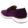 thumbnail image 4 of LIBERTYZENO Mens Classic Velvet slip on Loafer Shoes Purple, 4 of 8