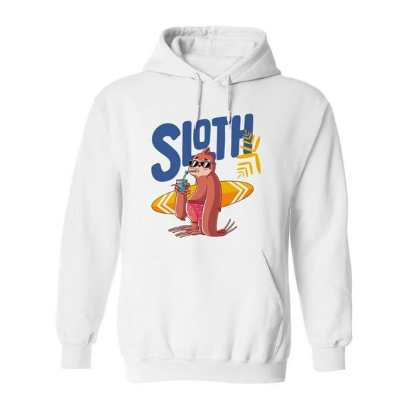 Sloth Surfer Hoodie Men -Image by Shutterstock, Male x-Large