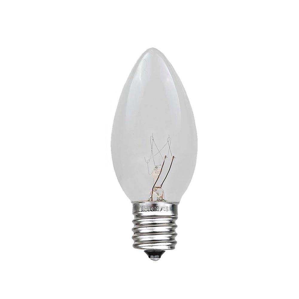 Novelty Lights Clear C9 Incandescent Traditional Vintage Christmas Replacement Bulbs 25 Pack