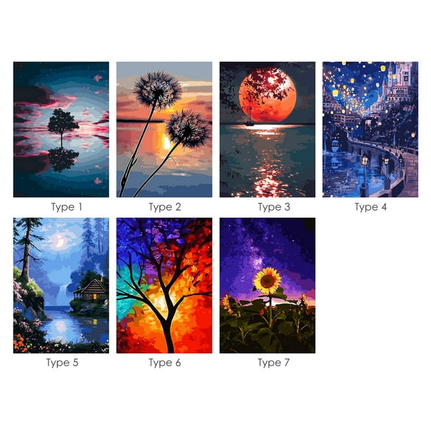 Digital Oil Painting Kit DIY Fill and Paint Fruit Landscape By Numbers  Suitable for Adult Hand