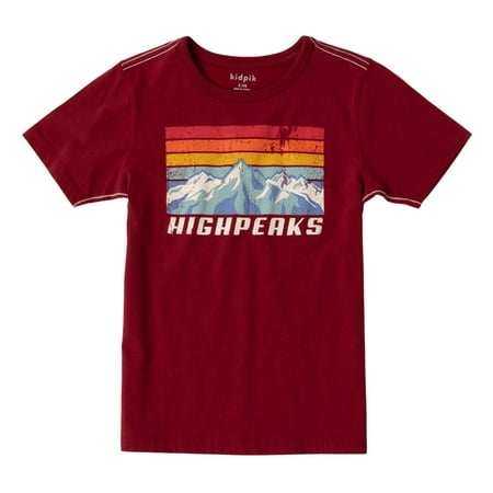 

KIDPIK Boys Short Sleeve High Peaks Graphic T-Shirt Size: 2T - XL (14)
