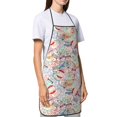 thumbnail image 4 of Easygdp Passport Stamp Apron Waterdrop Resistant with 2 Pockets,Oil Resistant Cooking Kitchen Chef Apron for Women Men, 4 of 7