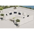 thumbnail image 3 of Modway Saybrook 8-Piece Patio Fabric Upholstered Sectional Sofa in White, 3 of 10