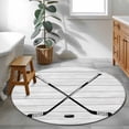 thumbnail image 4 of Round Area Rug-3ft Sports Hockey Art Non Slip Washable Circle Carpet Soft Large Floor Rugs for Living Room Bedroom Nursery Office, 4 of 9
