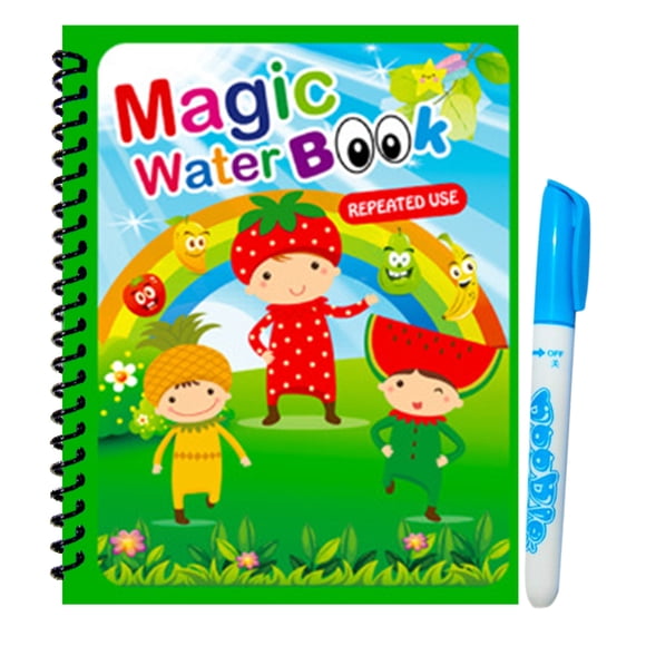 XFGOU Cloth book Toys and Hobbies Water Coloring Book Reusable Painting Cartoon Animal Coloring Book Mess Drawing Painting Books For Toddlers Boys Girls Educational Learning Gifts Water Canvas