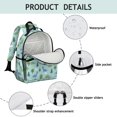 thumbnail image 4 of Light Blue Dinosaurs Forest Pattern Cute School Backpack Bag for School with Padded Back and Adjustable Shoulder Straps 15.25"x11.5"x5.25", 4 of 5
