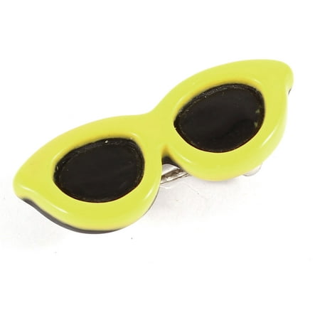 1.5  Black Yellow Plastic Sunglasses Style Metal French Clip Pets Accessory