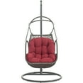 thumbnail image 3 of Modway Arbor Outdoor Patio Wood Swing Chair in Red, 3 of 4