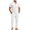 White, variant on hotojiny Mens 2 Piece Outfits Casual Summer Vacation Beach Wear Classic Fit Button down Shirt with Straight Leg Pants Set(Yellow,X-Large)