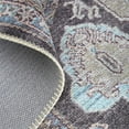 thumbnail image 2 of Feizy Percy Transitional Medallion, Gray/Taupe/Blue, 9'2" x 12' Area Rug Easy Care Fade Resistant Sheen Bohemian & Eclectic Persian Floor Rug for Living room Bedroom, 2 of 8