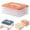G, variant on Airtight Plastic Dumpling Storage Container for Freezer, Stackable Cookie Box with Lid for Kitchen Organization, Large Capacity Food Keeper for Dumplings and Potstickers, 1 Layer Blue