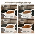 thumbnail image 7 of ODIKA 5'x7' Ultra-Soft Area Rug, Orange Throw with Black Brown Abstract Modern Asymmetric Brushstroke Design Washable, Bare feet friendly, Silk-Touch for Bedroom Home office, 7 of 7