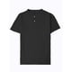 thumbnail image 4 of Ceisia Men's Slim Fit Short Sleeve Henley Shirt Waffle Knit Solid Color Casual T-shirt Black XXL Gifts, 4 of 7