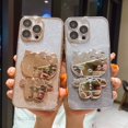 thumbnail image 4 of Lindo Dibujo Animado Hello Kitty Maquillaje Espejo Lujo Cambio Gradual Soporte De Silicona Funda Para IPhone 11 12 13 Pro Max 14 Plus, 4 of 4