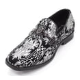 thumbnail image 4 of Boy's Black & Silver  Paisley Slip On Loafers Party Shoe By Easystride, 4 of 6