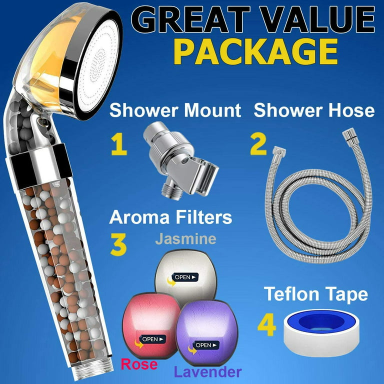 Universal Shower System Mineral Stone Filter Water Saving High