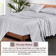 thumbnail image 3 of RUVANTI 100% Cotton Sheets – Queen Size Percale Bedding, Cooling & Breathable Floral Design, Durable with a Crisp, Soft & Comfortable Feel, 16" Deep Pocket, 4-Piece Set, Idiomatic Expression, 3 of 7