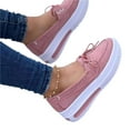 thumbnail image 1 of Espadrilles à Plateforme Compensée pour Femme, à Lacets, à Enfiler, Plates, pour Usage Quotidien Décontracté, 1 of 6