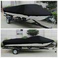 thumbnail image 2 of 210D Waterproof Trailerable V-Hull Boat Cover, Black, 2 of 8