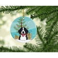 thumbnail image 2 of Christmas Tree and Bernese Mountain Dog Ceramic Ornament, 2 of 3