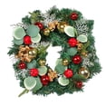 thumbnail image 1 of Guirnalda de Navidad artificial Decoración de guirnaldas Adornos colgantes de pared Decoración de bolas , para jardín al aire libre Macarena Corona de invierno, 1 of 4