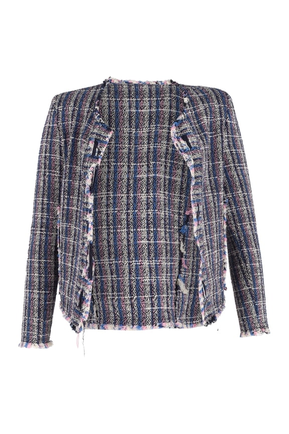 Pre-Owned IRO Open Front Jacket in Multicolor Wool