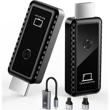 Fovendi Wireless HDMI Transmitter and Receiver, 4K Extender Connection Kit Support 2.4/5.8Ghz 100Ft for Laptop/Pc/Tv Box/Camera/Projector