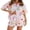 Colorful, variant on LMLYSoH Women Shorts Set, Printed Short Sleeve Shirt with Elastic Waist Shorts Summer Outfit