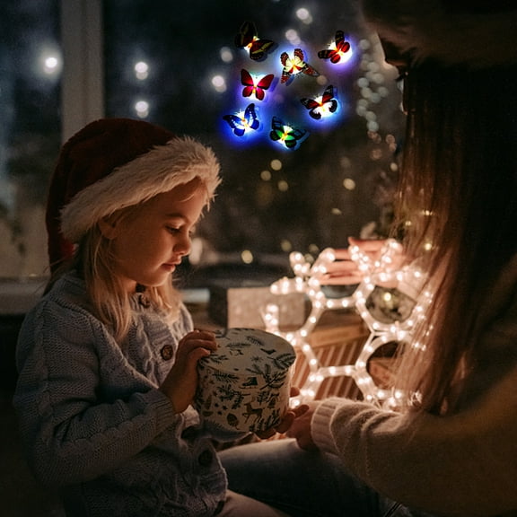 RnemiTe-amo Mini LED Night Light Night Lamp Creative Adhesive Butterfly Night Light Wall Light Cute Super Cute Children Led Bedside Decorative Light Festival Light