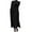 Black, variant on Women's Plus Size Hooded Sweatshirt Dress Ruffled Hem Floor Length Maxi Dress Winter Warm Solid Color Long Sleeve with Pocket Long Dress Brown