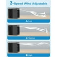 thumbnail image 4 of YiBai Mini Conditioner, 7in Conditioners Portable For Room W/3 Speeds, USB Powered Cooler Fan & Humidifier For Space, Black #N.3325, 4 of 8