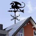 thumbnail image 4 of Veleta de metal vintage Patrón animal Indicador de dirección del viento negro Techo de jardín Padel Veleta Decoración Veleta (Dragón de fuego) Vhermosa, 4 of 5