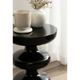 thumbnail image 3 of Kate and Laurel Fondi Modern Metal Round Side Table, 12 x 12 x 21, Black, Dorm Living Room Stacked Bubble End Table for Use as Bedroom Nightstand or Outdoor Patio Decor Option, 3 of 8
