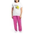 thumbnail image 4 of CafePress - Quilting Chick Text Women's Light Pajamas - Women's Short Sleeve Print T-Shirt and Pants Light Cotton Pajama Set, 4 of 7