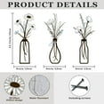 Picture Idea: 3 Pieces Metal Vase Flowers Wall Arts