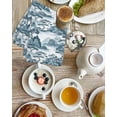 thumbnail image 4 of Teal Garden Kitchen Dish Towels for Drying Dishes Set of 4, Retro Mountain Tree Forest Landscape Waffle Weave Microfiber Terry Hand Tea Bathroom Towels Quick Dry & Absorbent Towel 15.7x23.6, 4 of 7