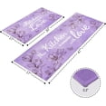 thumbnail image 2 of Purple Floral Kitchen Rugs and Mats Non-Skid Washable for Floor, Farmhouse Purple Kitchen Decor and Accessories Kitchen Mat Set of 2, 17"x30"+17"x47", 2 of 6