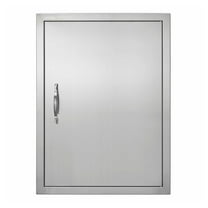 BBQ Access Door 20x27 Inch, Stainless Steel Outdoor Kitchen Door, Flush Mount Grill Cabinet Door with Handle, BBQ Island Door for Grilling Station