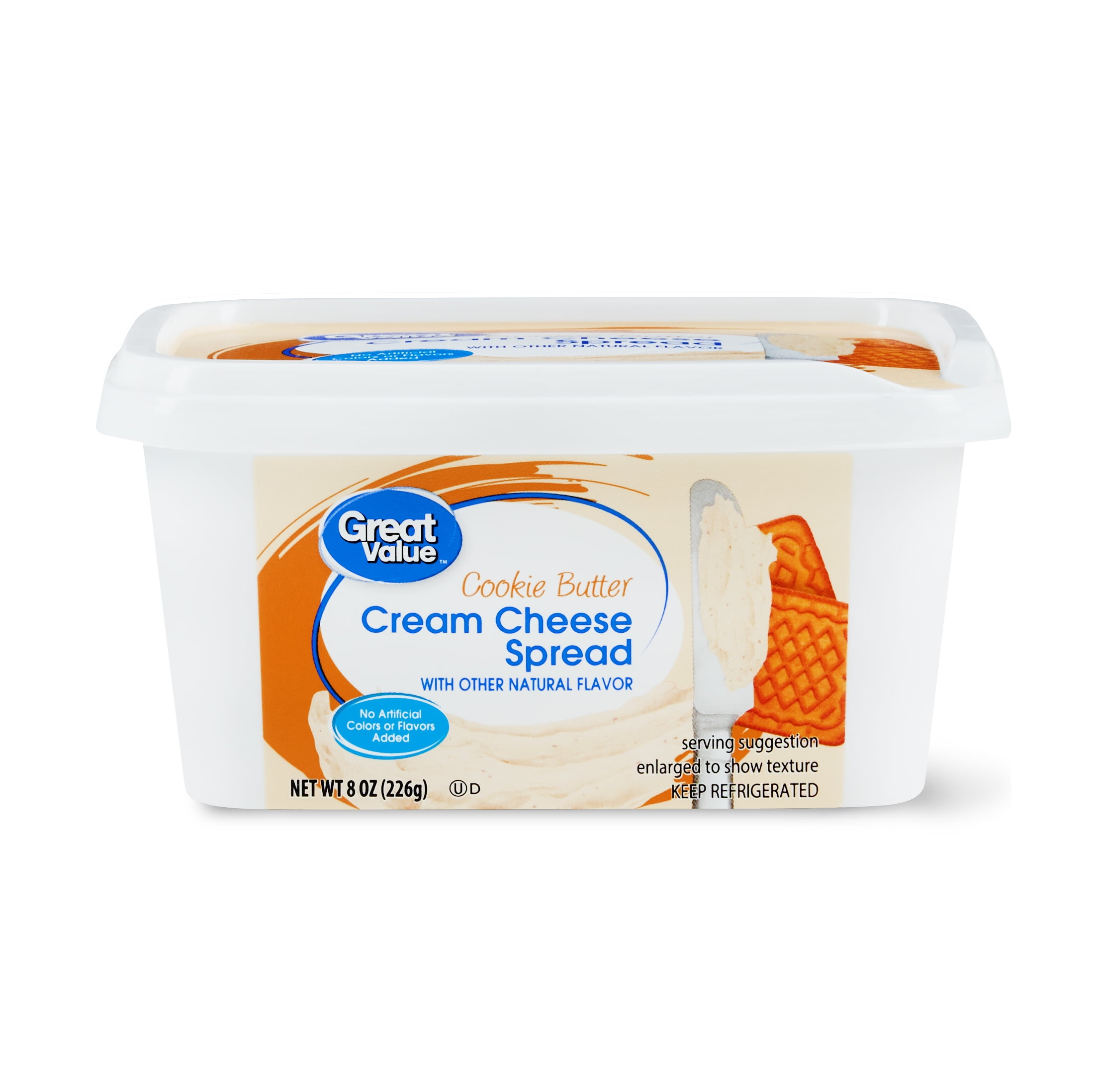 Great Value Cookie Butter Cream Cheese Spread 8 Oz Walmart Com