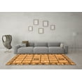 thumbnail image 3 of Ahgly Company Indoor Square Abstract Orange Modern Area Rugs, 4' Square, 3 of 4